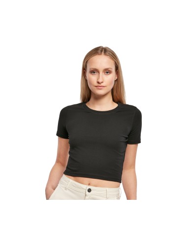 B-BY042-Ladies Cropped Tee